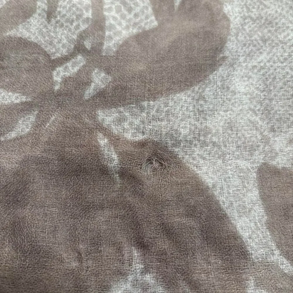Banana Republic Taupe Floral Print Scarf